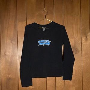 Reebok Carolina Panthers black womens long sleeve t-shirt